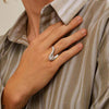 Pilgrim Cloud Adjustable Ring, Silver