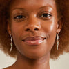 Pilgrim Cloud Semi-Precious Stone Drop Earrings, Silver Multi