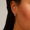 Pilgrim Coby Crystal Square Hoop Earrings, Silver