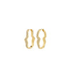 Pilgrim Connect CZ Wave Hoop Earrings, Gold