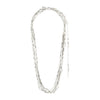 Pilgrim Connect Melon Seed Link Necklace, Silver