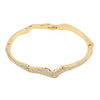 Pilgrim Connect Wave CZ Bangle, Gold