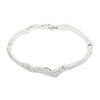Pilgrim Connect Wave CZ Bangle, Silver