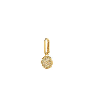Charm crystal coin pendant