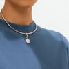 Charm  crystal coin pendant