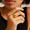 Pilgrim Daisy Adjustable Chunky Ring, Gold