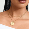 Pilgrim Dawn Double Layer Necklace, Gold