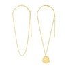 Pilgrim Dawn Double Layer Necklace, Gold