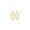 Pilgrim Dawn Twisted Hoop Earrings, Gold