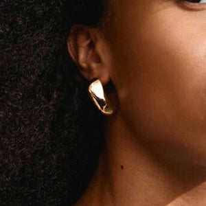 Pilgrim Dune Chunky Earrings, Gold