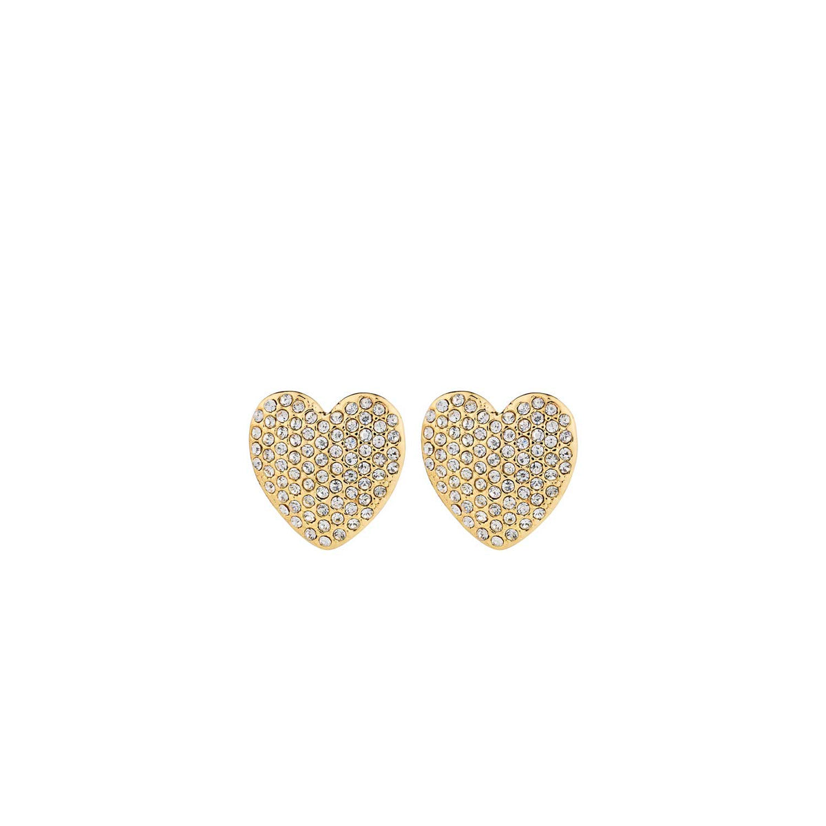 Pilgrim Dune Heart Earrings, Gold