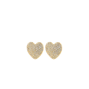 Pilgrim Dune Heart Earrings, Gold