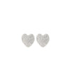 Pilgrim Dune Heart Earrings, Silver