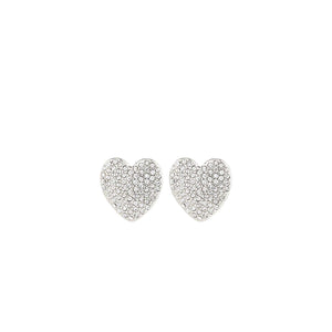 Pilgrim Dune Heart Earrings, Silver