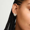 Pilgrim Dune Heart Earrings, Silver