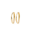 Pilgrim Dune Oval Hoop Earrings, Gold