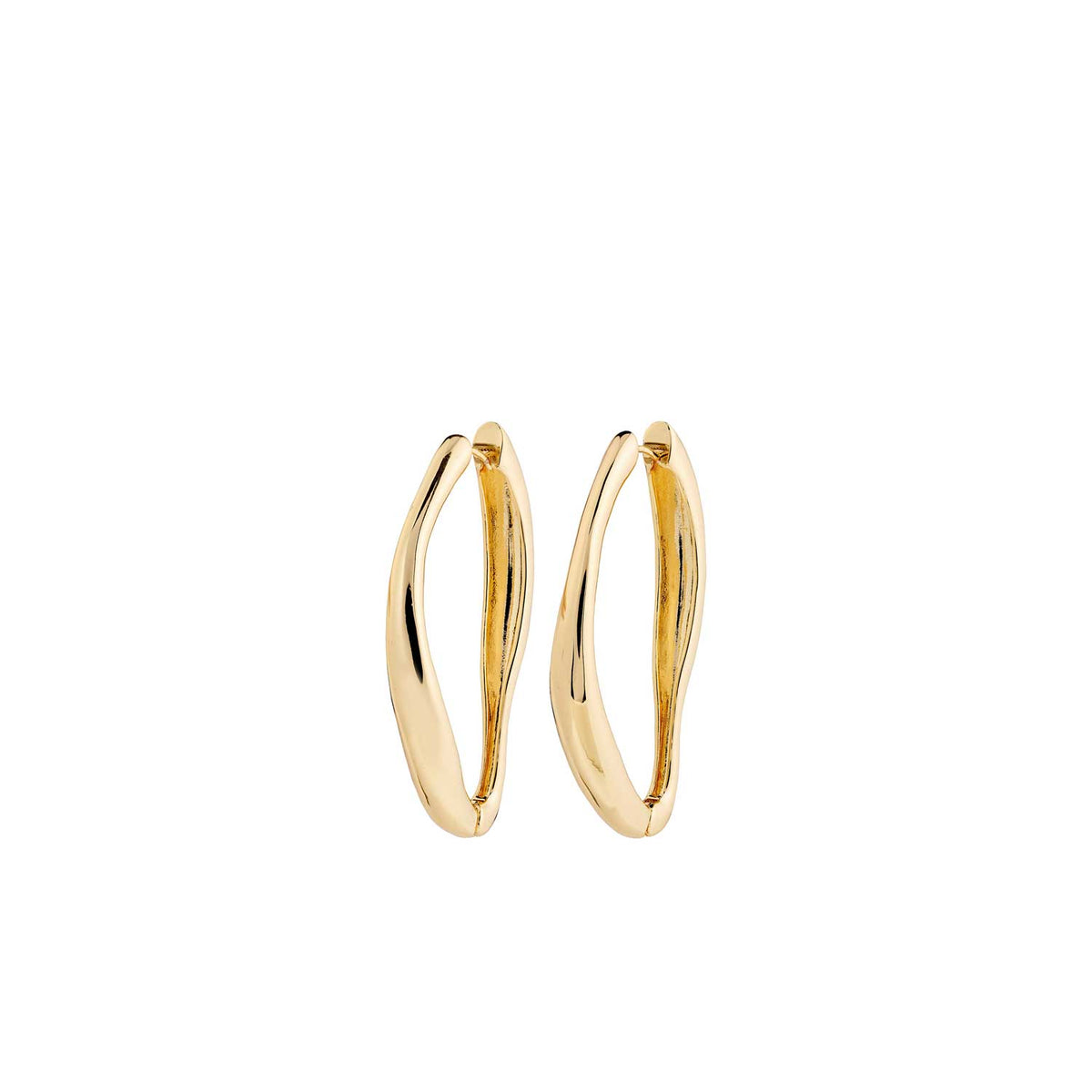 Pilgrim Dune Oval Hoop Earrings, Gold