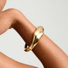 Pilgrim Dune Statement Bangle, Gold