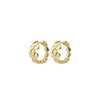 Pilgrim Echo Flower Hoop Earrings, Gold