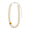 Pilgrim Eclipse Chunky Beaded Necklace, Ivory & Silver