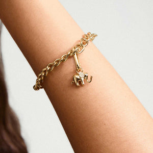Pilgrim Elephant Pendant Charm, Gold