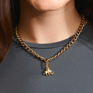Pilgrim Elephant Pendant Charm, Gold