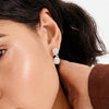 Pilgrim Ember Drop Earrings, Silver