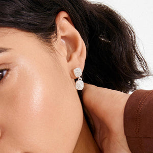 Pilgrim Ember Drop Earrings, Silver