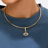 Charm eye pendant gold plated