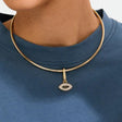 Charm eye pendant gold plated