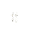 Pilgrim Evon Set of 4 Ear Cuffs, Silver