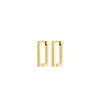 Pilgrim Feel Squared Hoop Earrings, Gold