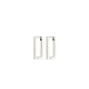 Pilgrim Feel Squared Hoop Earrings, Sliver