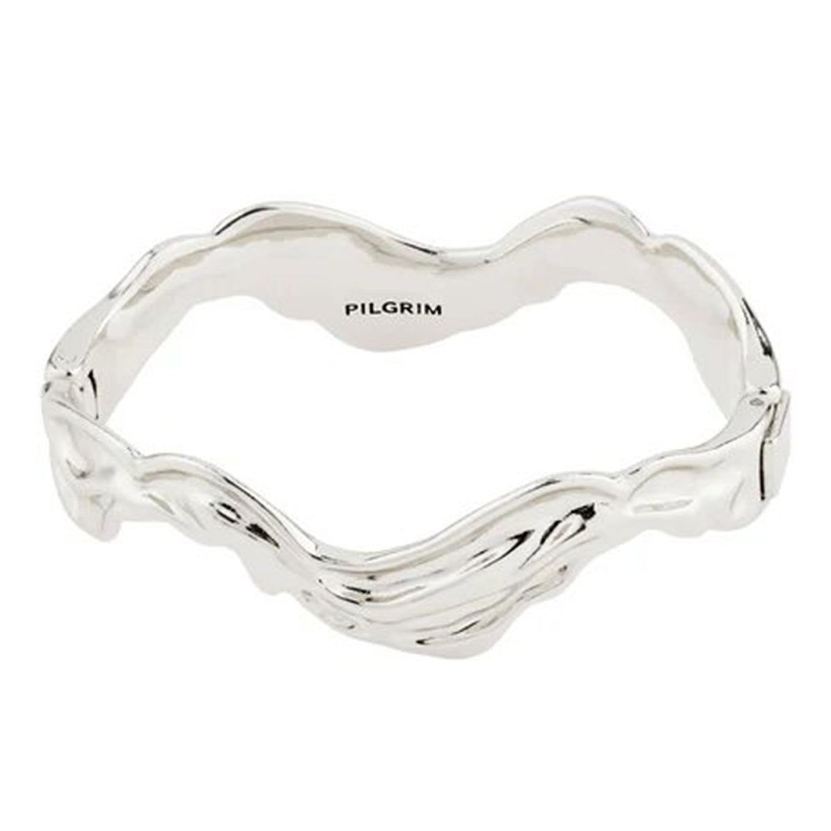 Pilgrim Feel Wave Bangle, Silver