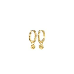 Pilgrim Fire Hoop Earrings, Gold