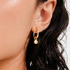 Pilgrim Fire Hoop Earrings, Gold