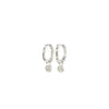 Pilgrim Fire Hoop Earrings, Silver