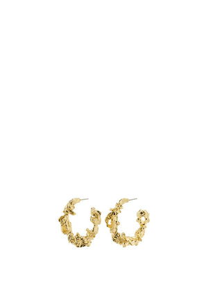 Pilgrim Flow Nordic Design Hoops, Gold