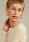 Pilgrim Flow Nordic Design Hoops, Gold