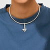charm flower pendant silver