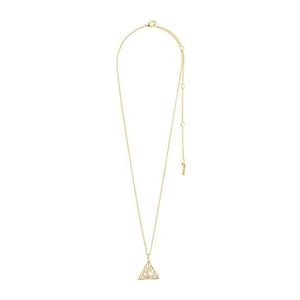 Pilgrim Focus Triangle Pendant Necklace, Gold