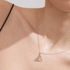 Pilgrim Focus Triangle Pendant Necklace, Gold