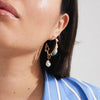 Pilgrim Force Beaded Large Hoops, Gold