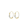 Pilgrim Force Semi-Precious Stone Hoops, Gold