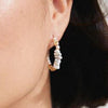Pilgrim Force Semi-Precious Stone Hoops, Gold