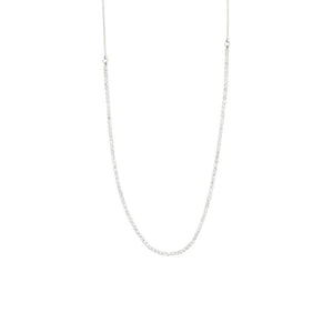 Pilgrim Friends Crystal Chain Necklace, Silver