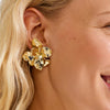 Pilgrim Halen Floral Statement Earrings, Gold