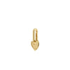 Charm rough heart gold plated