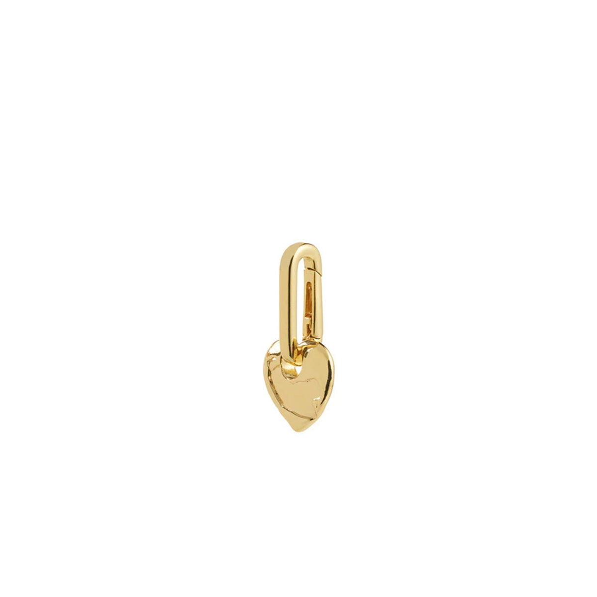 Charm rough heart gold plated