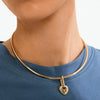 Charm rough heart gold plated